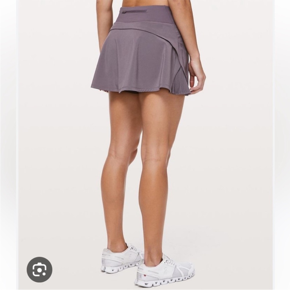 NWOT- Lululemon- Sz 8- Play Off The Pleats Skirt- Graphite Purple- W/ Shorts